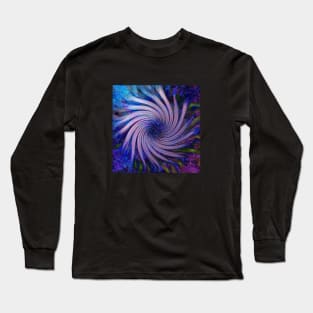 Blue Green Purple Pinwheel Long Sleeve T-Shirt